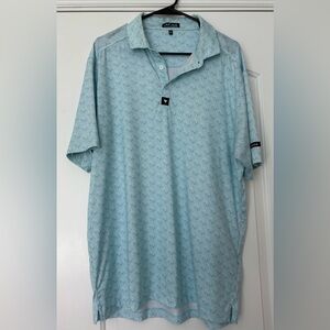 Bad Birdie Lil' Mingos Polo Shirt Blue Men’s Size XL